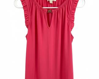 Michael Kors Sleeveless RuffleTrim Blouse