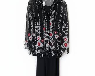 N Touch TwoPiece Blouse and Pant Set