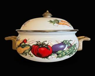 Vintage Tabletops Unlimited Farmers Market Enamelware Casserole Set