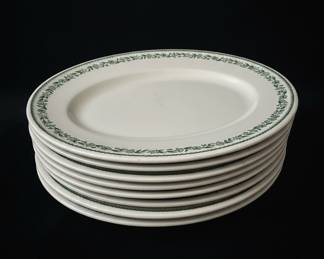 Vintage Buffalo China Kenmore Green Oval Serving Platters