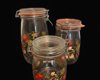 Vintage Arc France Spice of Life Glass Canister Set