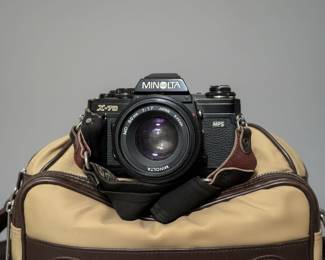 Minolta X mm Film Camera with mm Lens and Bag second image