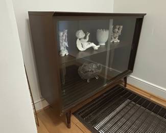MidCentury Modern Sliding Glass Door Display Cabinet second image