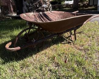 Vintage Steel Wheelbarrow