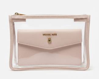 Michael Kors Clear PVC and Saffiano Leather Crossbody Bag