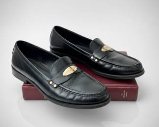 Michael Kors Black Leather Loafers