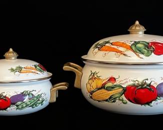 Vintage Tabletops Unlimited Farmers Market Enamelware Casserole Set third image
