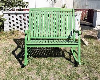 Traditional SlatBack Porch Rocking Bench