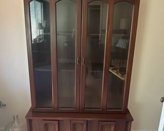 MidCentury Modern Walnut China Cabinet