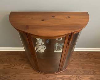 MidCentury BowFront Curio Cabinet second image