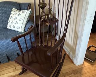 Vintage ColonialStyle CombBack Rocking Chair second image