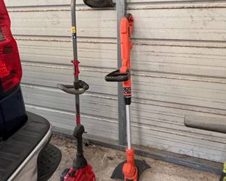 Craftsman Gas String Trimmer and Black Decker Electric Trimmer