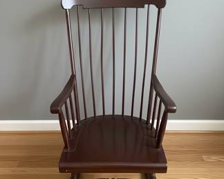 Vintage ColonialStyle CombBack Rocking Chair