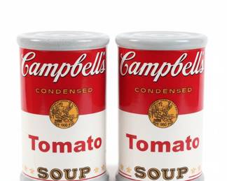 Campbells Tomato Soup Ceramic Salt and Pepper Shakers