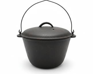 Vintage Cast Iron Bean Pot with Lid