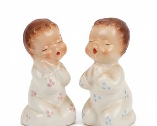 Vintage Occupied Japan Praying Children Salt and Pepper Shakers
