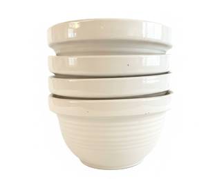 Vintage White Stoneware Mixing Bowl Set