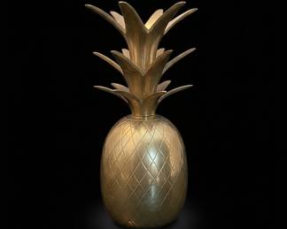 Vintage Brass Pineapple Lidded Containers second image
