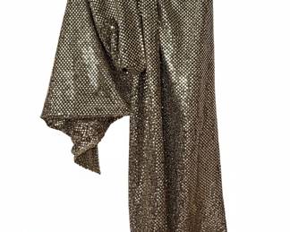Vintage Gold Tone Metal Mesh Scarf or Wrap