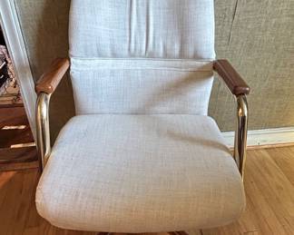 Vintage MidCentury Modern Dining Set with Six Swivel Chairs fourth image