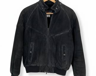 In Crowd by Celebration Suede Leather Bomber Jacket