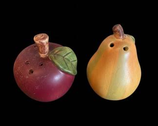 Vintage Ceramic Fruit and Nut Salt and Pepper Shaker Set
