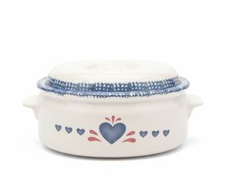 Corelle Blue Hearts Stoneware Covered Casserole