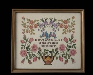 Vintage Dimensions To Love and Be Loved CrossStitch Sampler