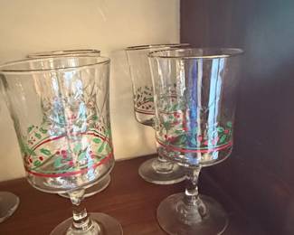 Vintage Arbys Christmas Collection Holly Berry Goblets second image