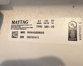 Maytag MVWMW Top Load Washer fifth image