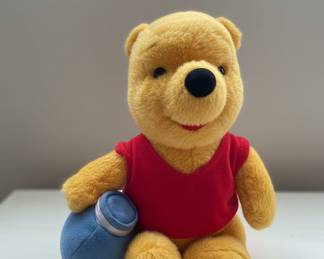 Vintage Mattel Disney Winnie the Pooh Plush with Honey Pot