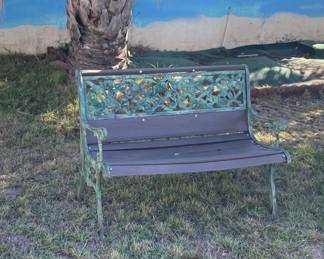 Vintage Style Cast Aluminum Garden Bench