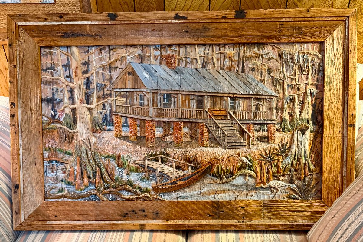 a very large Allen Crochet ‘camp scene’….the story that is coming along with it is that it was Hays Town’s camp….can anyone confirm that???