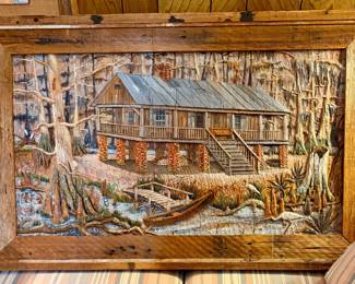 a very large Allen Crochet ‘camp scene’….the story that is coming along with it is that it was Hays Town’s camp….can anyone confirm that???
