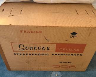 A new in unopened box, very vintage phonograph