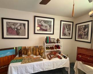 here you see a total of four Don Wright nudes, framed, selling separately