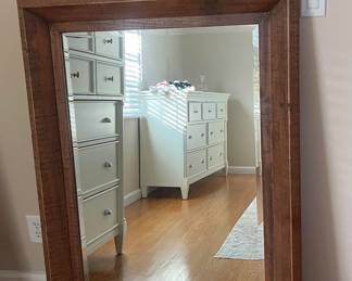 Wood-Framed Mirror