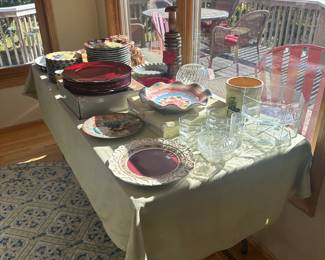 Plates and kitchen