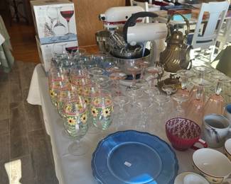 Cups and mixer
