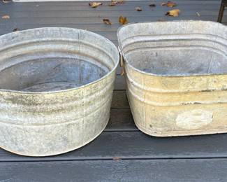 Vintage Galvanized Tubs