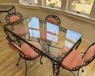 Wraught Iron & Glass Tables