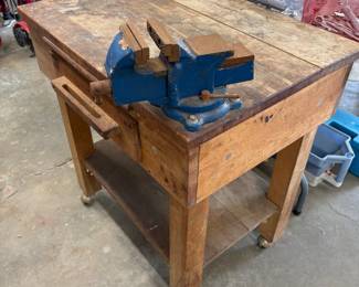 Small Roll Around Shop Bench