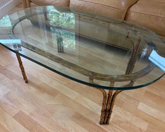 Glass & Brass Coffee Table
