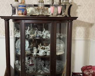 Curved Glass China Cabinet
