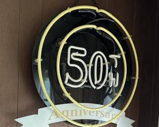Neon 50th Anniversary Sign