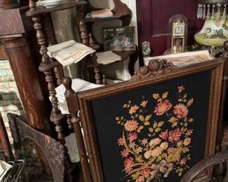 Needlepoint Fireplace Screen