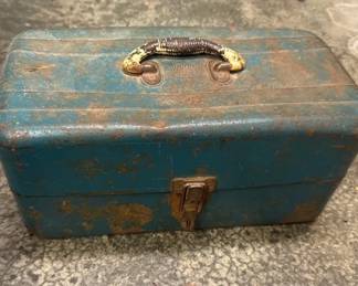 Vintage Fishing Tackle Box and Contents