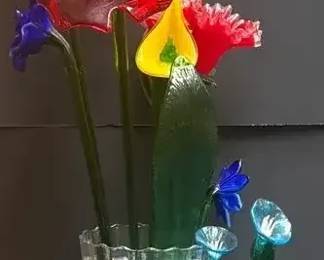 Glass Long Stem Flowers