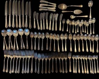 WatsonWallace Lotus Sterling Silver Flatware Service