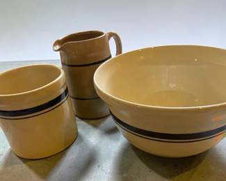 Vintage Roseville Ohio Stoneware Bowls Stoneware Crock  Pitcher